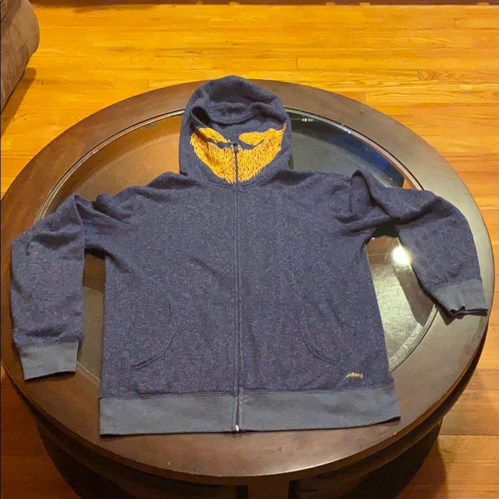(S) Toddland Men’s mustache & beard zip hoodie